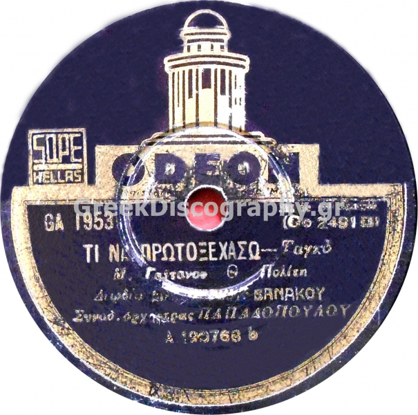 GA-1953 ΤΙ ΝΑ ΠΡΩΤΟΞΕΧΑΣΩ