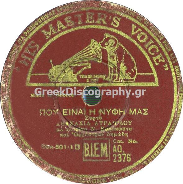 AO-2376 ΠΟΥ ΕΙΝΑΙ Η ΝΥΦΗ ΜΑΣ