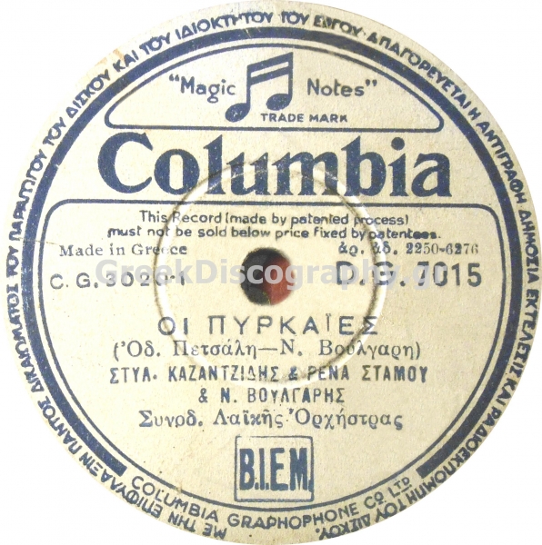 DG-7015 ΟΙ ΠΥΡΚΑΓΙΕΣ