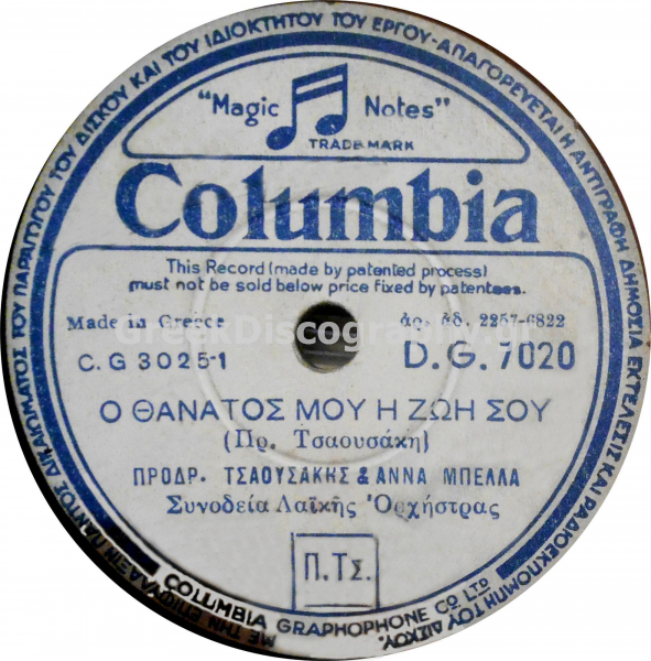 DG-7020 Ο ΘΑΝΑΤΟΣ ΣΟΥ Η ΖΩΗ ΜΟΥ