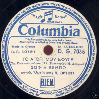 DG-7035 ΤΟ ΑΓΟΡΙ ΜΟΥ ΕΦΥΓΕ