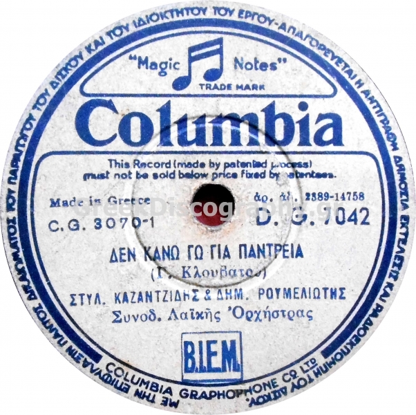 DG-7042 ΔΕΝ ΚΑΝΩ ΓΩ ΓΙΑ ΠΑΝΤΡΕΙΑ