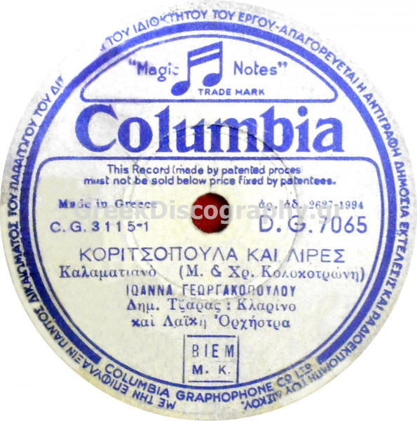 DG-7065 ΚΟΡΙΤΣΟΠΟΥΛΑ ΚΑΙ ΛΙΡΕΣ