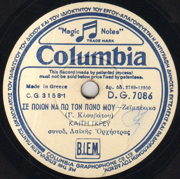 DG-7086 ΣΕ ΠΟΙΟΝ ΝΑ ΠΩ ΤΟΝ ΠΟΝΟ ΜΟΥ