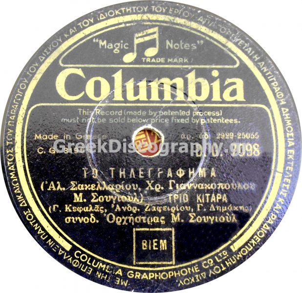 DG-7098 ΤΟ ΤΗΛΕΓΡΑΦΗΜΑ